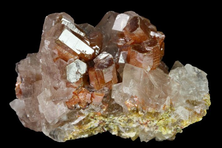 Vanadinite and Calcite Crystal Association - Apex Mine, Mexico #165348